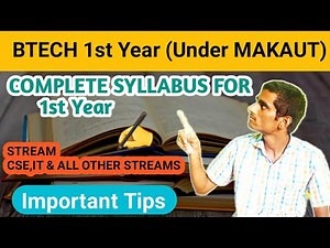 B.TECH ENGINEERING Complete Syllabus For First Year | #wbjee #wbjee2022 #jeemain #makaut