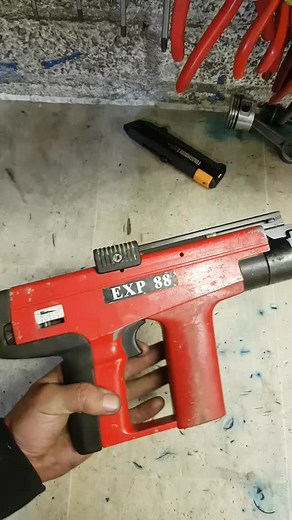 An EXP 88 single shot cap gun. This is the more affordable hilti DX450. #exp88 #hilti #dx450 #capgun #gunrepair #caps #repair #smashed #reuse #reuserecycle #repairdontthrowaway #smashed #tools #powertools #oldtool