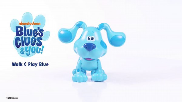 Blue's Clues & You! Walk & Play Blue, Walking and Barking Interactive Pet, Kids Toys for Ages 3 Up, Gifts and Presents