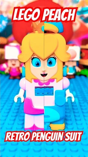 Lego Super Mario Princess Peach Retro Penguin Costume #nintendo #lego #shorts