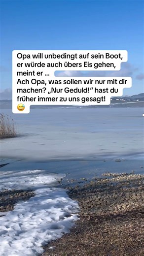 Opas Boot im Eis #meineelterndiepflegeundich #segelboot #eisbrecher #opaistderbeste #senioren
