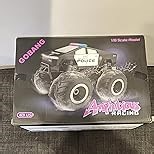 GoBang 1:16 Amphibious Cyber Police Car Monster Truck Toys Remote Control Car Waterproof Rc Cars 4WD All Terrain Off-Road Trucks for 6 7 8 9 10 11 12 Year Old Boys Girls Gifts Presents