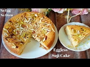 Bakery Style Suji Cake Recipe| Eggless & Without Oven| Semolina Cake Recipe| Prerna's Kitchen