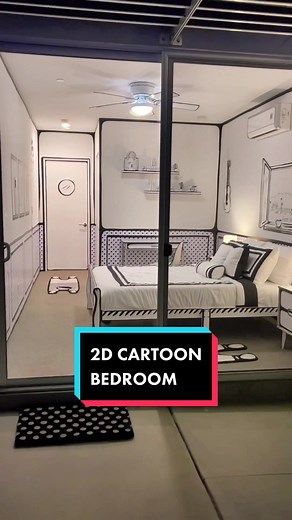 2D Cartoon Bedroom Design in Palm Springs