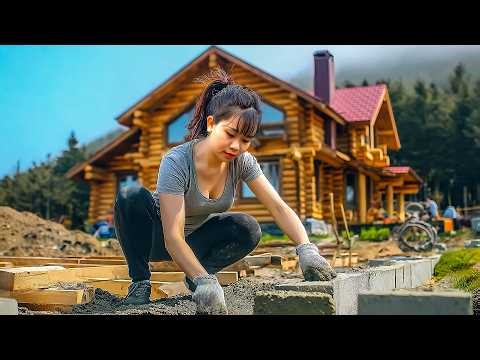 Building the Most Beautiful Log Home | DIY Off-Grid Container Cabin, No Skills Needed