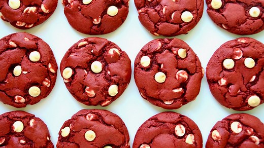 Kelly Senyei from Just a Taste calls this cross between red velvet cake and everyone's favorite cookie "the softest, chewiest, most chocolate chip-filled cookies to ever cross your lips." Get the recipe: https://rach.tv/3lkWCzJ | Rachael Ray Show