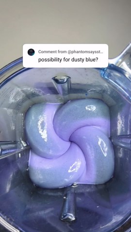Making a dusty blue smoothie 💙