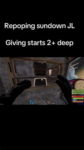 Repoping Sundown JL in Rust Console Gameplay