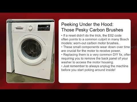 Bosch Washer Error Code E02 – Motor Start Error Fix