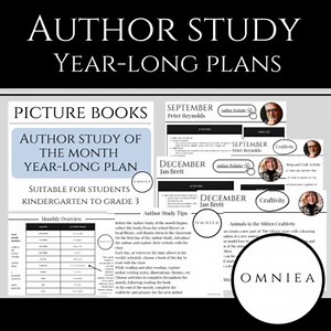 Author Study of the Month Year Long Plan