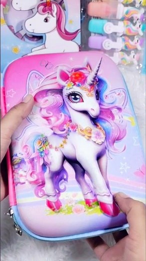 Pencil box, compass, Unicorn pouch, geometry box #shorts #shafa #safa #thegeetagurjar #anaya