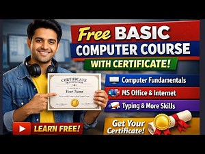 Free Basic Computer Course with Certificate | Verify Certificate | Computer Course in Hindi