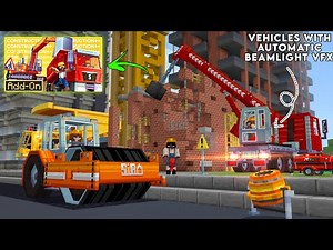 Construction++ Add-on in Minecraft Bedrock : Realistic Beamlight Vehicles