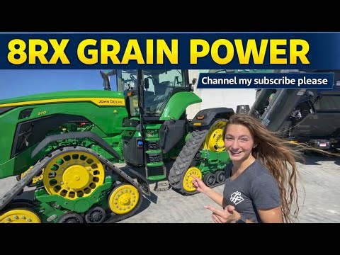 John Deere 8RX Pulling Grain Cart – Ultimate Farm Work! 🚜🔥