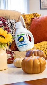 Breaking out the fall blankets and flannel means not forgetting to wash with all® free clear. ✨ #fallvibes #fall | all Laundry