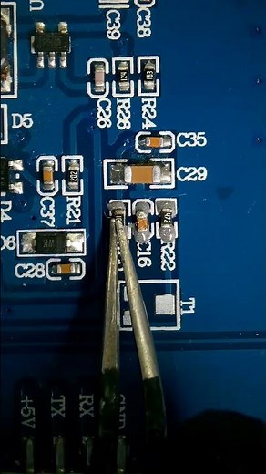 SMD 1206 professional soldering with hot air..