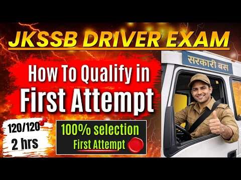 How to Qualify JKSSB Driver Exam 2026 | Full Preparation Strategy & Syllabus 🚗
