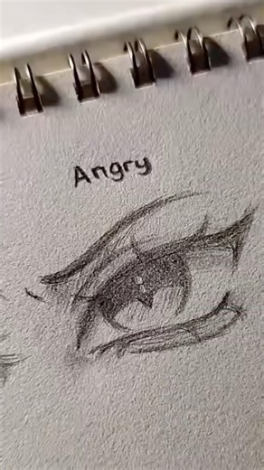 Tutorial for anime eye drawing in a angry expression #anger #eye #howtodraw #tutorial #drawing #fypシ