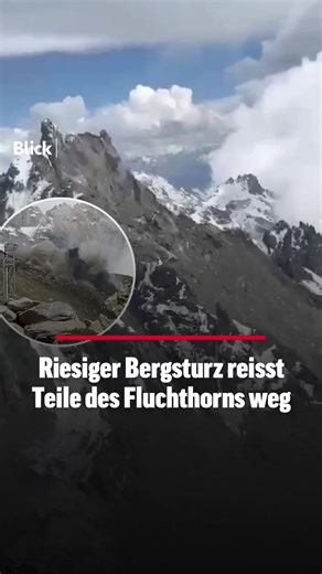 🏔 Am Sonntagnachmittag reisst ein Bergsturz den Südgipfel des Fluchthorns auf der Schweizer Grenze einfach weg. Riesige Felsmassen donnern ins Tal. Über Verletzte ist nichts bekannt. • #bergsturz #tirol #fluchthorn