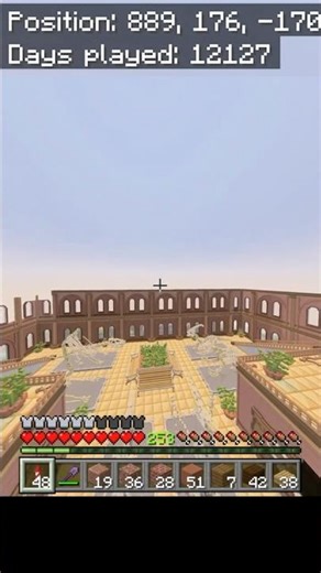Bedrock Survival Realm Build Progress: all back walls almost complete #minecraft #survival #bedrock