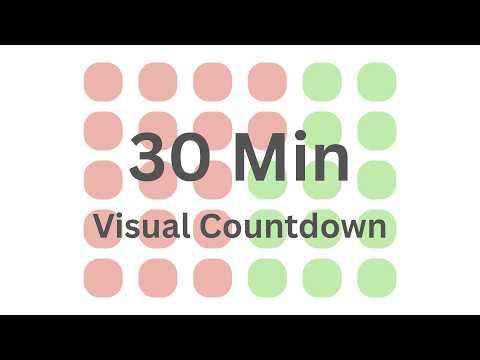 30 Minute Visual Timer ⏱️ | Silent Countdown | Color Squares Focus Timer