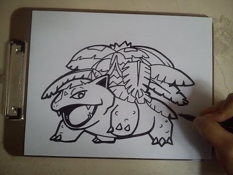 HOW TO DRAW MEGA VENUSAUR - POKEMON / how to draw mega venusaur - pokemon