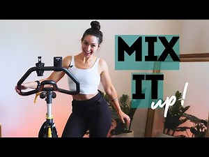 At Home Exercise bike Spin Class // Rhythm Ride with Arms