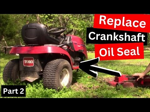 INSTALL a CRANKSHAFT SEAL (PTO Side) on a Kohler Courage Lawn Tractor Engine