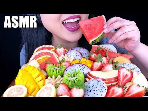 ASMR FRUIT PLATTER *MIXED FRUITS* (No Talking) EATING SOUNDS | ASMR Phan