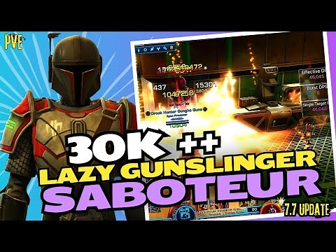 SWTOR: 30K+ DPS EASY: Gunslinger Saboteur PvE Build & Rotation (SWTOR 7.7)