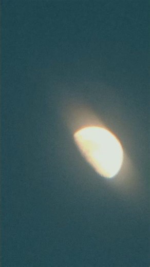 Moon through telescope 🔭 ‪@IAMHERE-DISCOVERY‬ #headlights