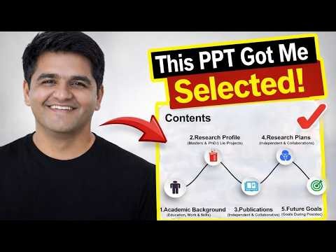 How to make a PPT for BS/MS/PhD postdoc scholarship/Fellowship interviews