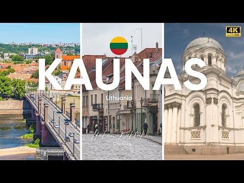 Kaunas, Lithuania Walking Tour 4K | Explore the Historic Old Town & City Center