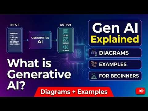 What is Generative AI? | Gen AI Explained for Beginners (Diagrams + Examples)
