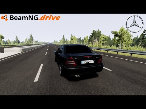 BeamNG.drive - Mercedes-Benz C32 AMG Acceleration at German Autobahn