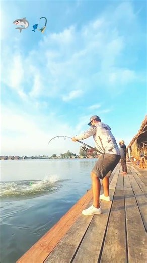 How to hook up a fishing rod lake fishing #popular #fishing #viralvideo #short #rodfishing #bigfish