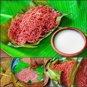 2.3M views · 10K reactions | Red rice Idiyappam Recipe in Tamil | village foods | Kootan Soru | Camp Foods | Facebook