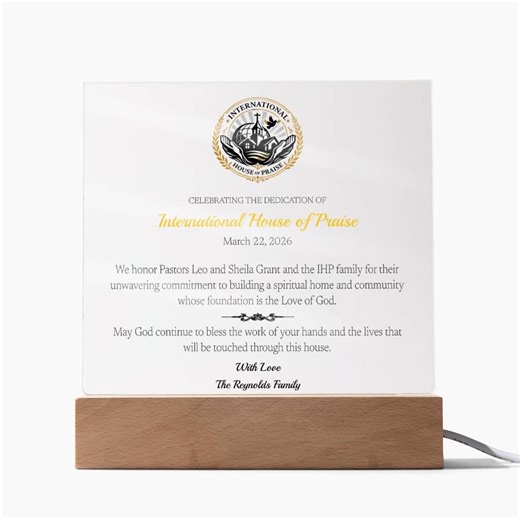 Church Dedication Gift Acrylic Square Plaque - Etsy