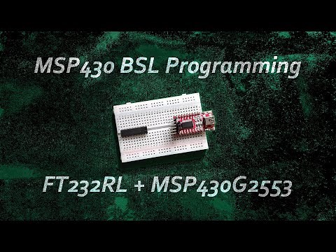 Programming MSP430G2553 through BSL | MSP430 on a breadboard | UART bridge programmer