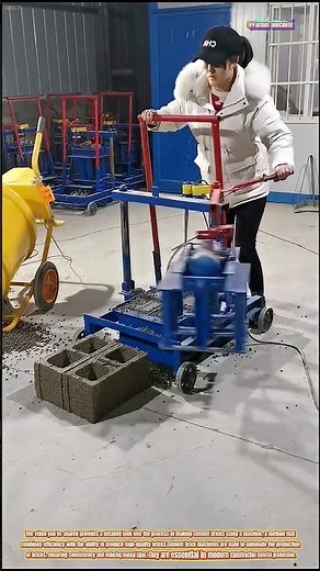 The Process of Cement Brick Making with a Machine