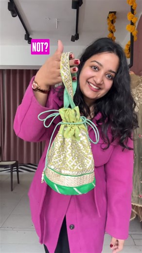 P A S B A N on Instagram: "This reel wasn’t planned — but this detail matters. This potli you’re seeing was made from the leftover fabric of a client’s outfit, customised to match her look perfectly ✨ At Pasban by Tanya, we consciously try to waste nothing — every beautiful leftover becomes something meaningful 🌿 From potlis to latkans, we thoughtfully repurpose fabrics instead of letting them sit unused. It’s our small step towards a more sustainable and responsible luxury approach 🤍 These ad