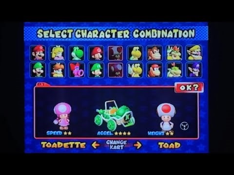 Mario Kart Double Dash - All Starter Kart Sizes (Toad & Toadette's included)