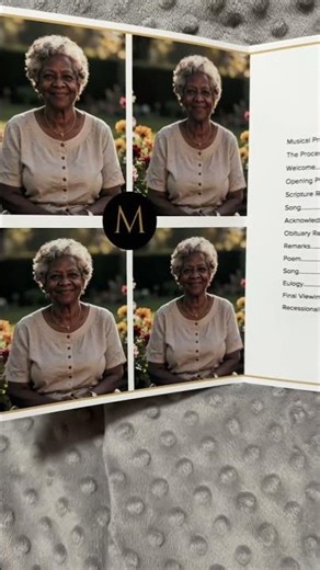 8 page Graduated Fold Funeral Program #custommade #craft #shorts #viral