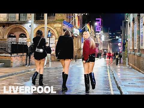 🇬🇧LIVERPOOL DRUNK GIRLS PARTY NIGHTLIFE 4K : 2025 ENGLAND