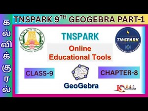 TNSPARK 9th Maths |GeoGebra Input Points & Draw a Line |Linear Equation Graph Explanation@kalvikural