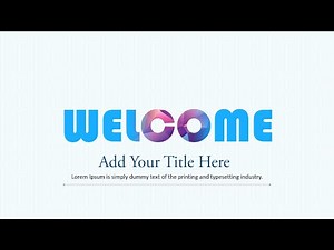 How to create Animated cover Page on PowerPoint