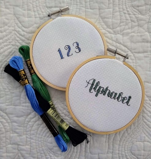 Alphabet Cross Stitch Pattern PDF, Modern Cursive Lettering, Full Alphabet With Numbers - Etsy