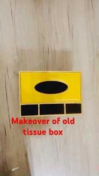 DIY makeover of old tissue box #diy #art #trending @Craftsandorigami1