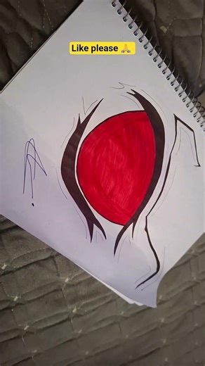 anime red eye ball drawing 💗💓❤️‍🩹❤️‍🩹🎨🎨🎨 #anime best drawing #edit