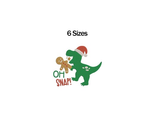 Christmas T-rex Embroidery Design, Christmas Machine Embroidery, Christmas Dinosaur Embroidery, T-rex Eating Gingerbread Embroidery Files - Etsy